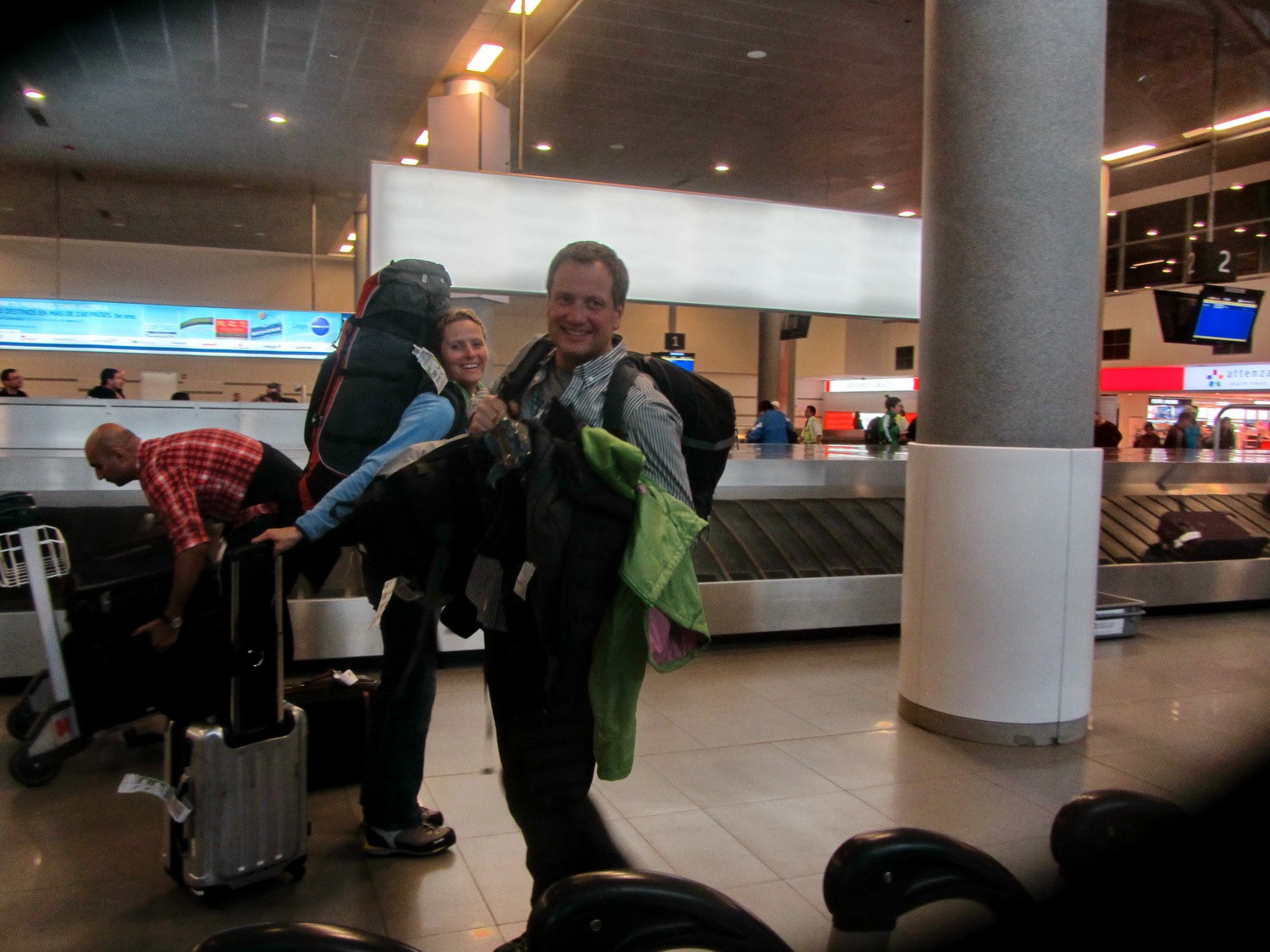Vera and Kai arriving in Bogota